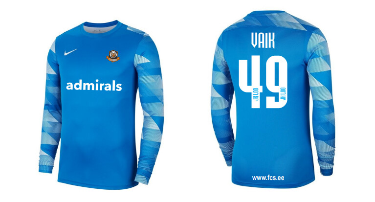 Blue Nike Dri-Fit goalkeeper training/game shirt (long-sleeved)