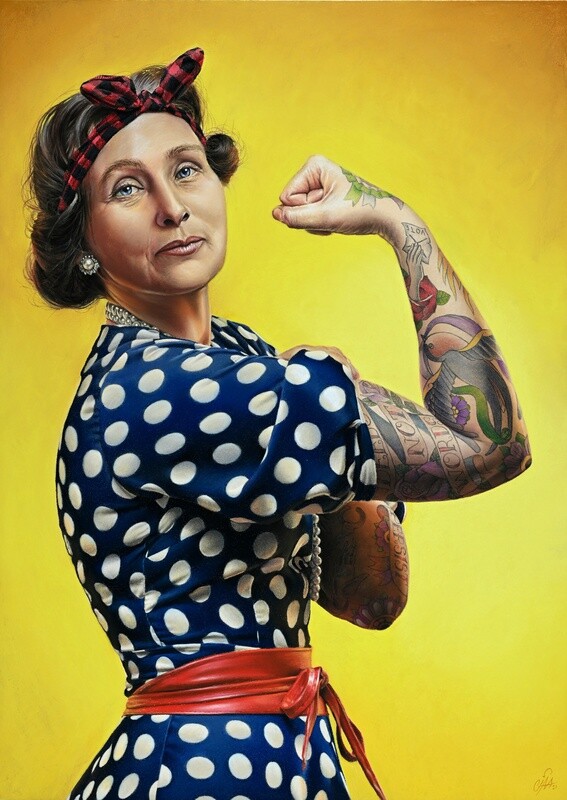 Emmeline Pankhurst Portrait "Punkhurst" Fine Art Print