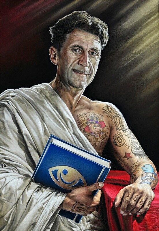 George Orwell Portrait "Prophet of Doom" Fine Art Print