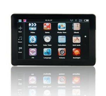 7&quot; TFT Touch Screen Wince5.0 Car GPS Navigation with Bluetooth/AVIN/FM Transmitter/Ebook/Games (Black)