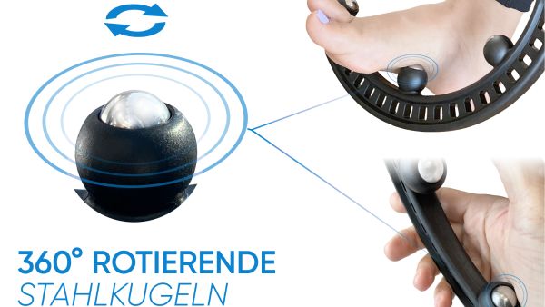 Massage der Hand- und Fussreflexzonen mit dem Feletics Triggerpunkt Massagegerät