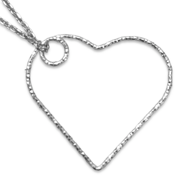 SPARKLY HEART Kette Silber