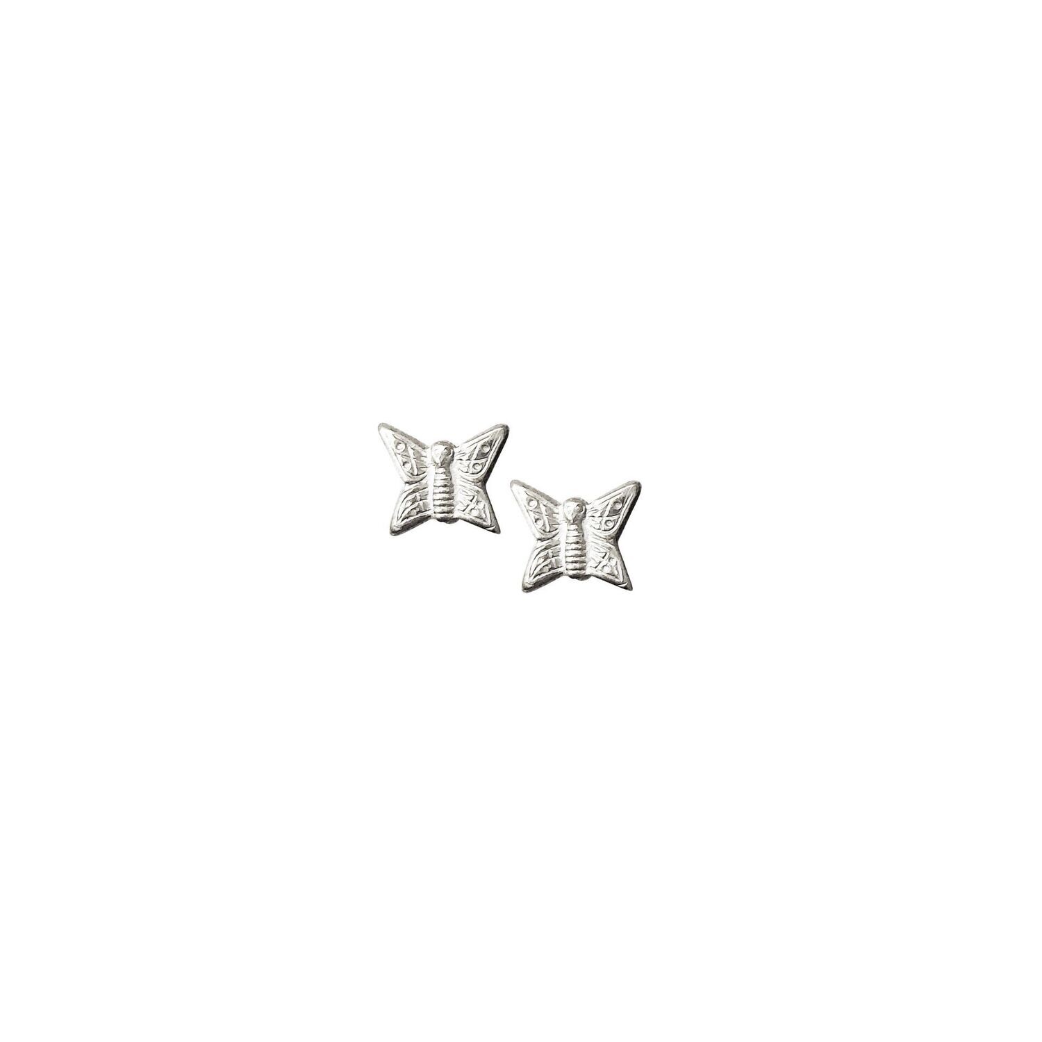 HAPPY BUTTERFLY Ohrstecker Silber