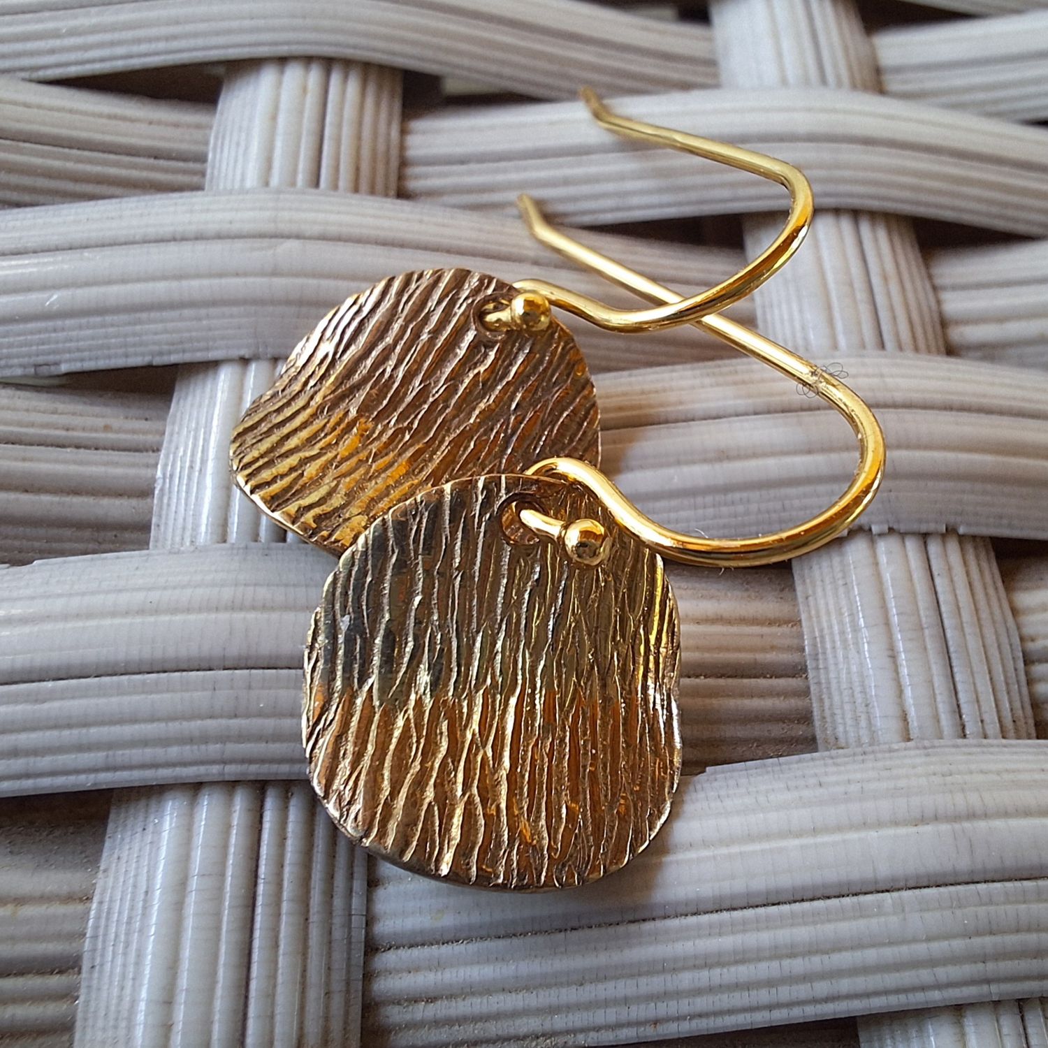 GLITTERY CHIP Ohrringe 925 Silber vergoldet