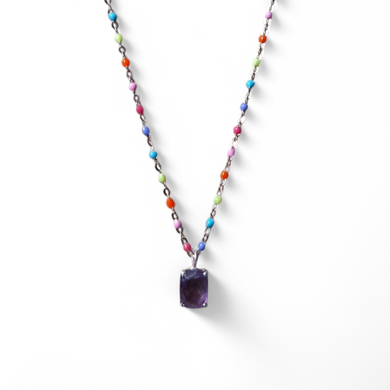 HAPPY DANCE Halskette 925 Silber mit Amethyst