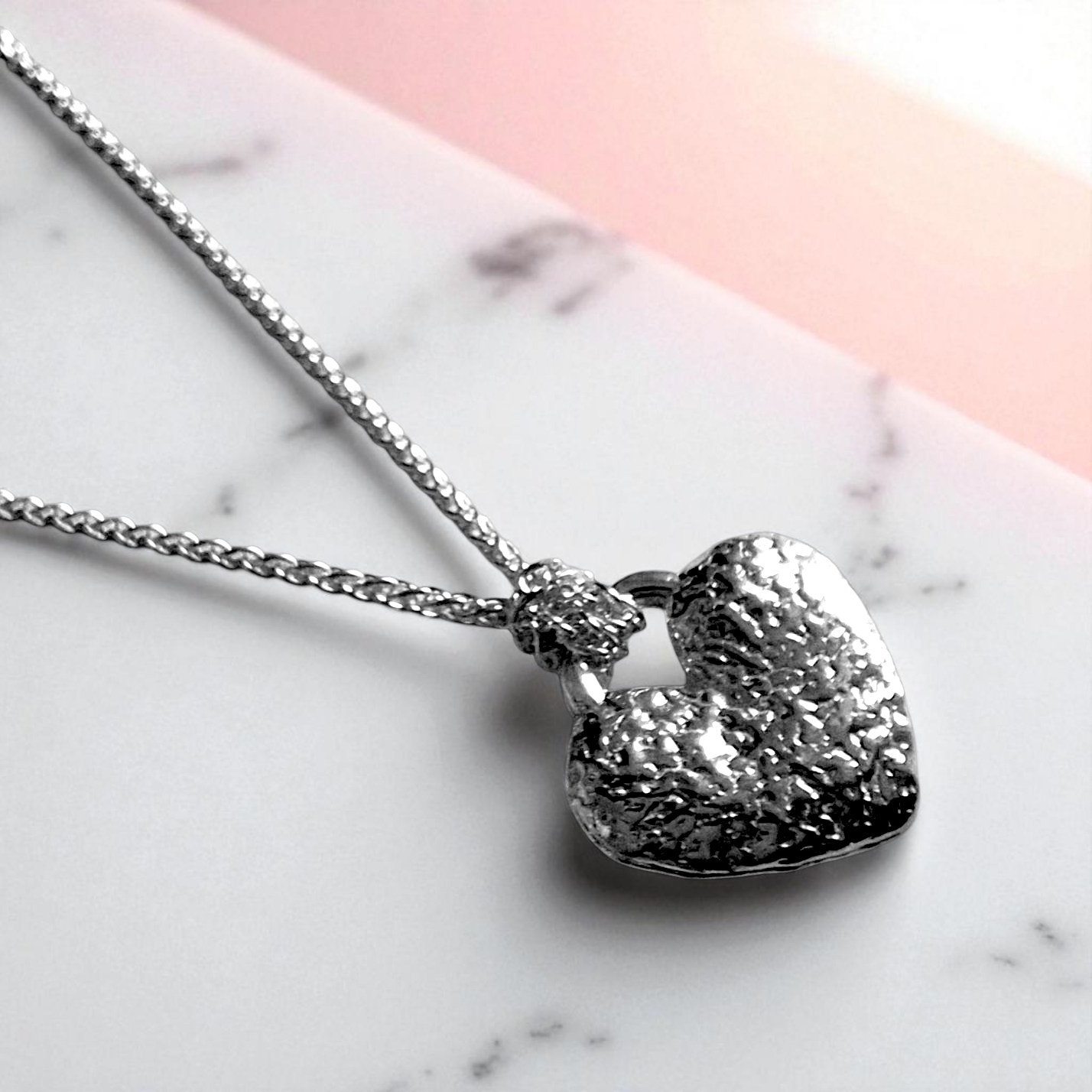 BOLD HEART Halskette 925 Silber