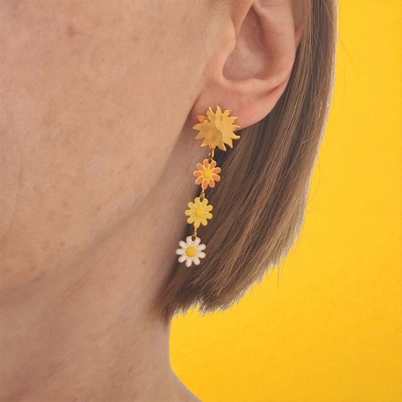WARM MARGUERITE Ohrringe