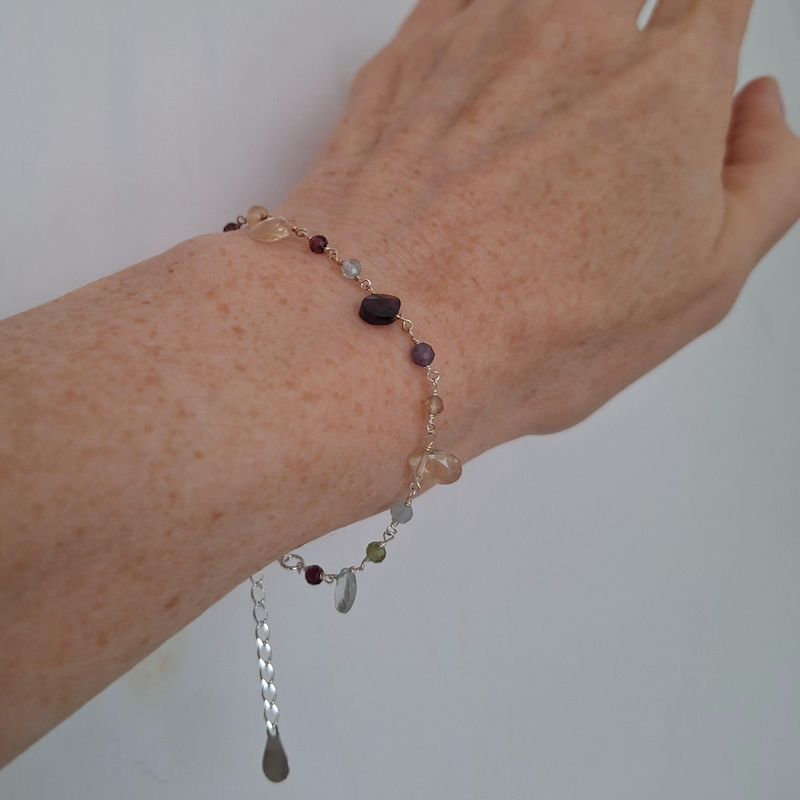 CANDY Armkette 925 Silber mit Edelsteinen