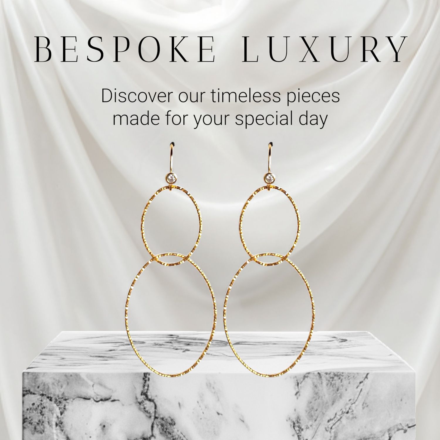 INFINITY Ohrringe aus 925 SILBER (vergoldet) mit Zirkonia