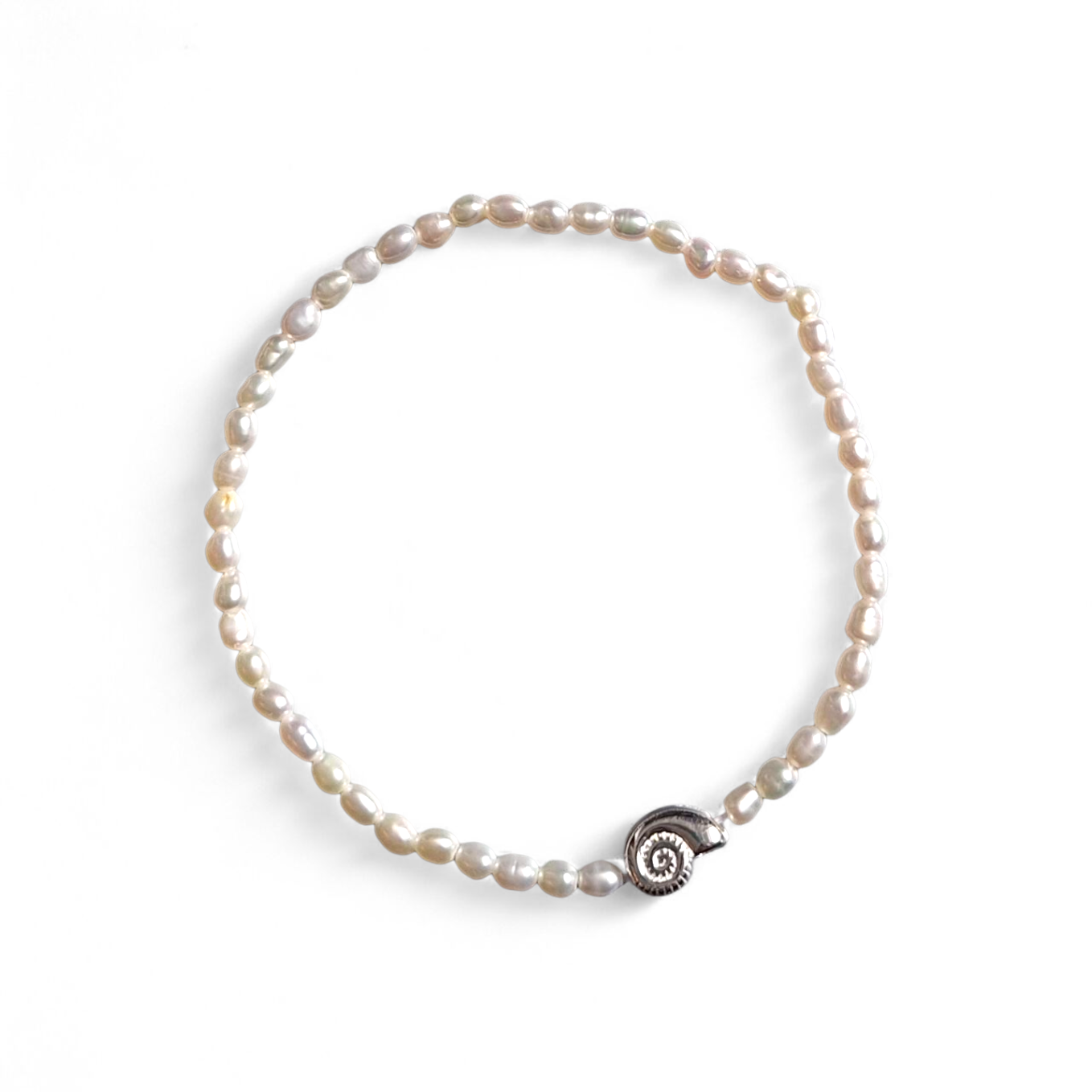 AMMONITE Armband aus Süßwasserperlen und 925 Silber