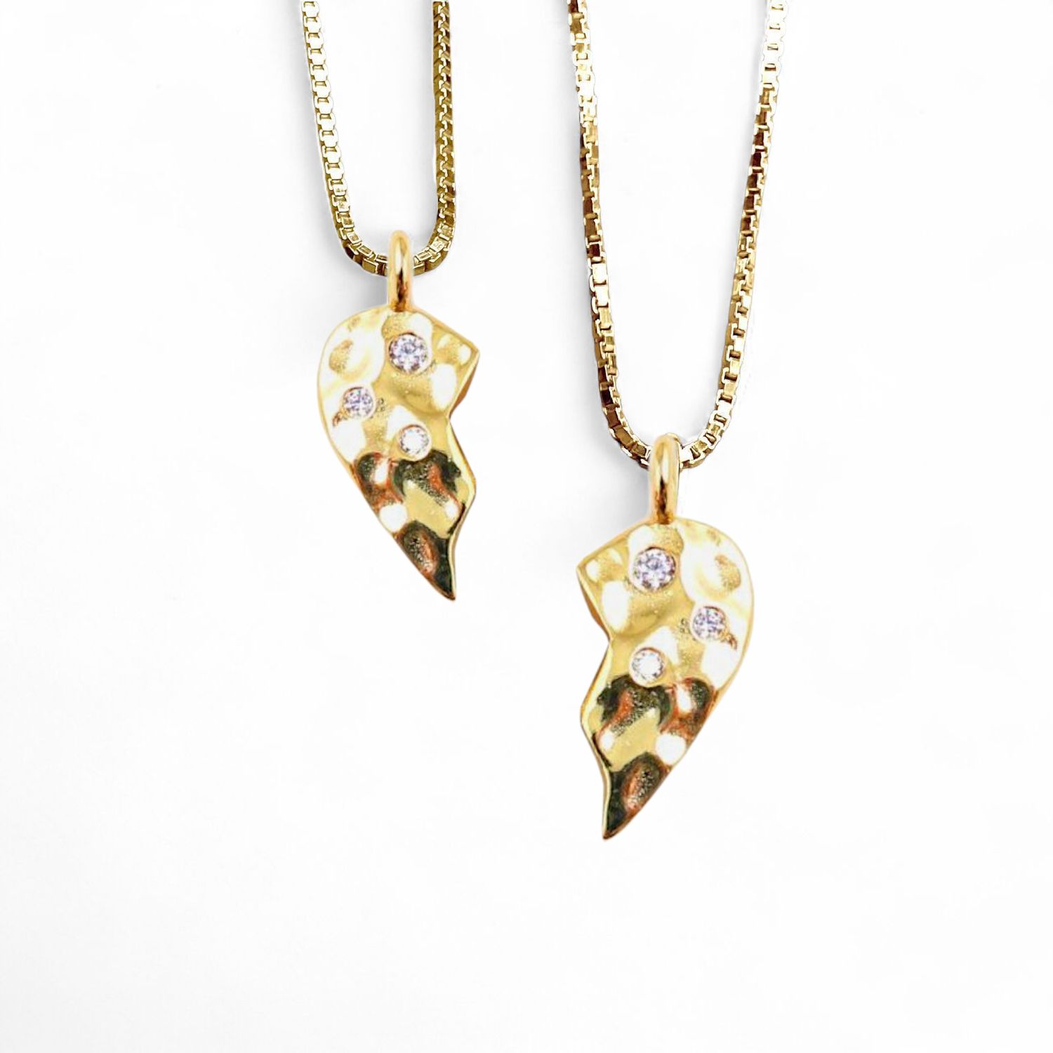 YOU & ME Halsketten aus 925 Silber (vergoldet)