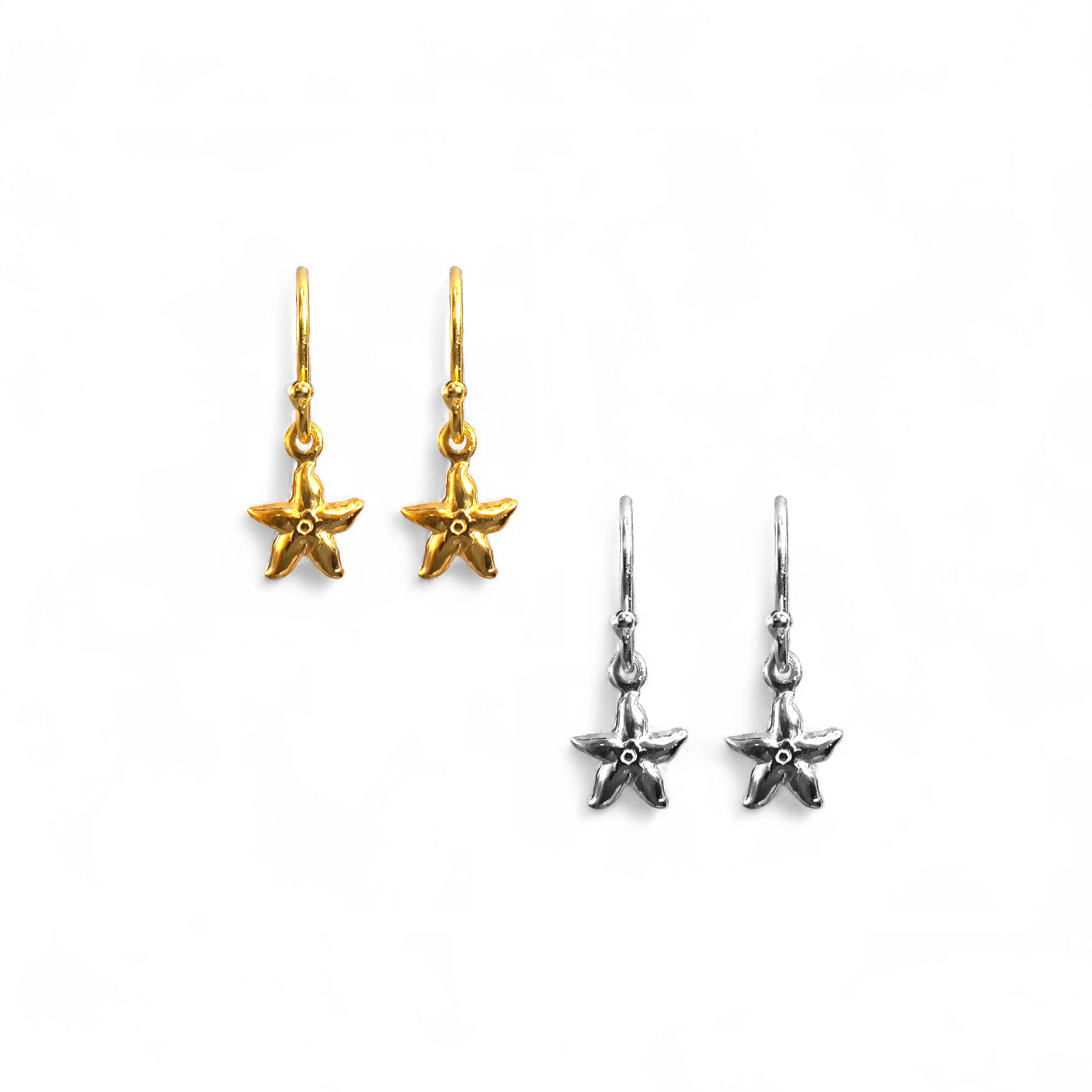 STARFISH Ohrringe aus 925 Silber (vergoldet)