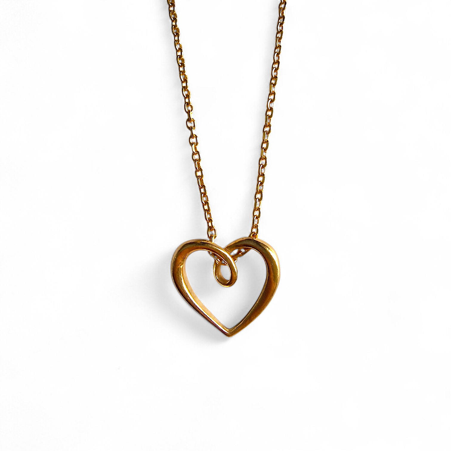 SWIRLY LOVE Halskette aus 925 Silber (vergoldet)