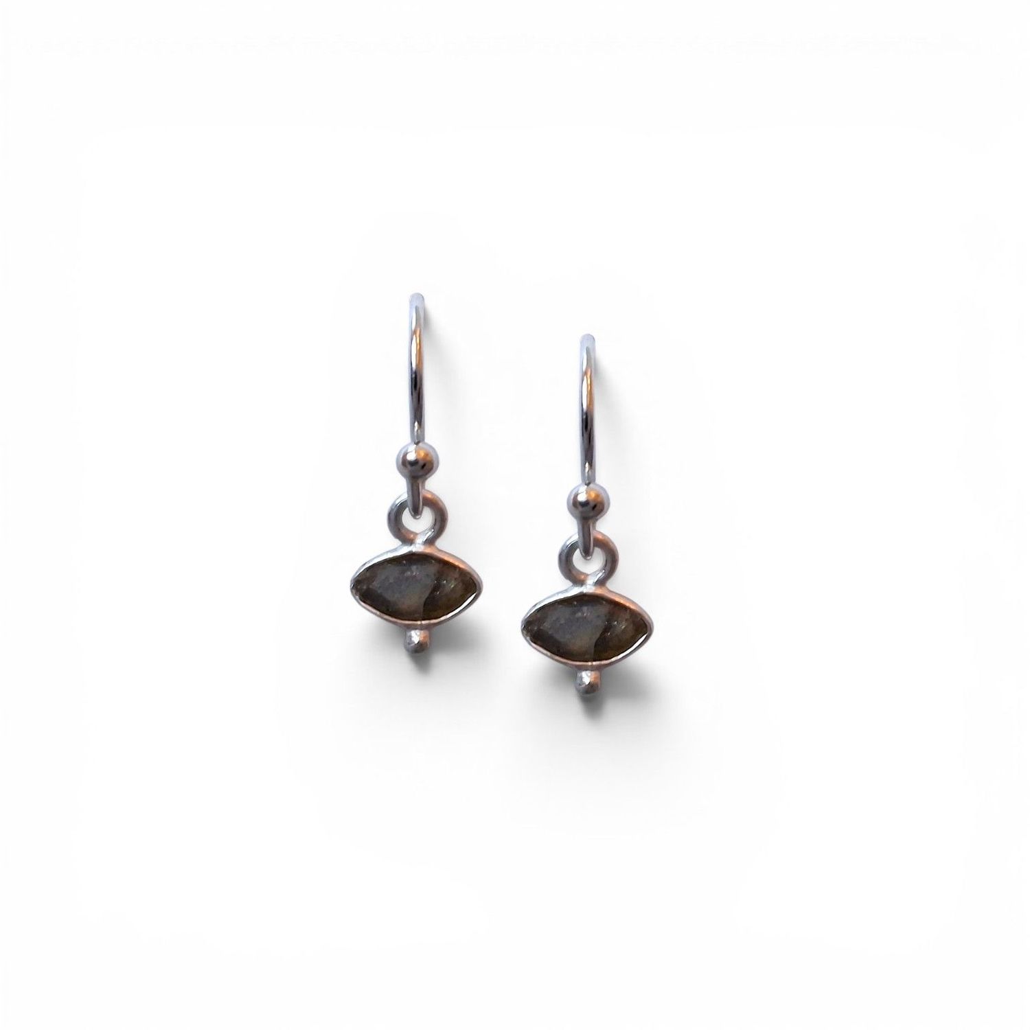 LABRADORITE EYE Ohrringe 925 Silber