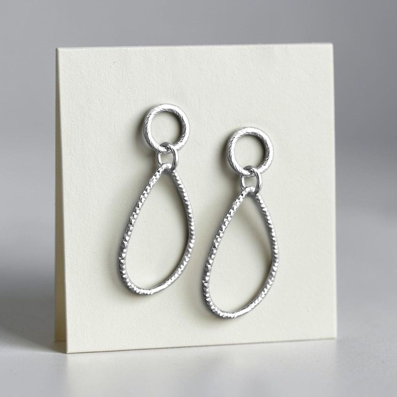 NEW GLITTERY DROP Ohrringe 925 Silber