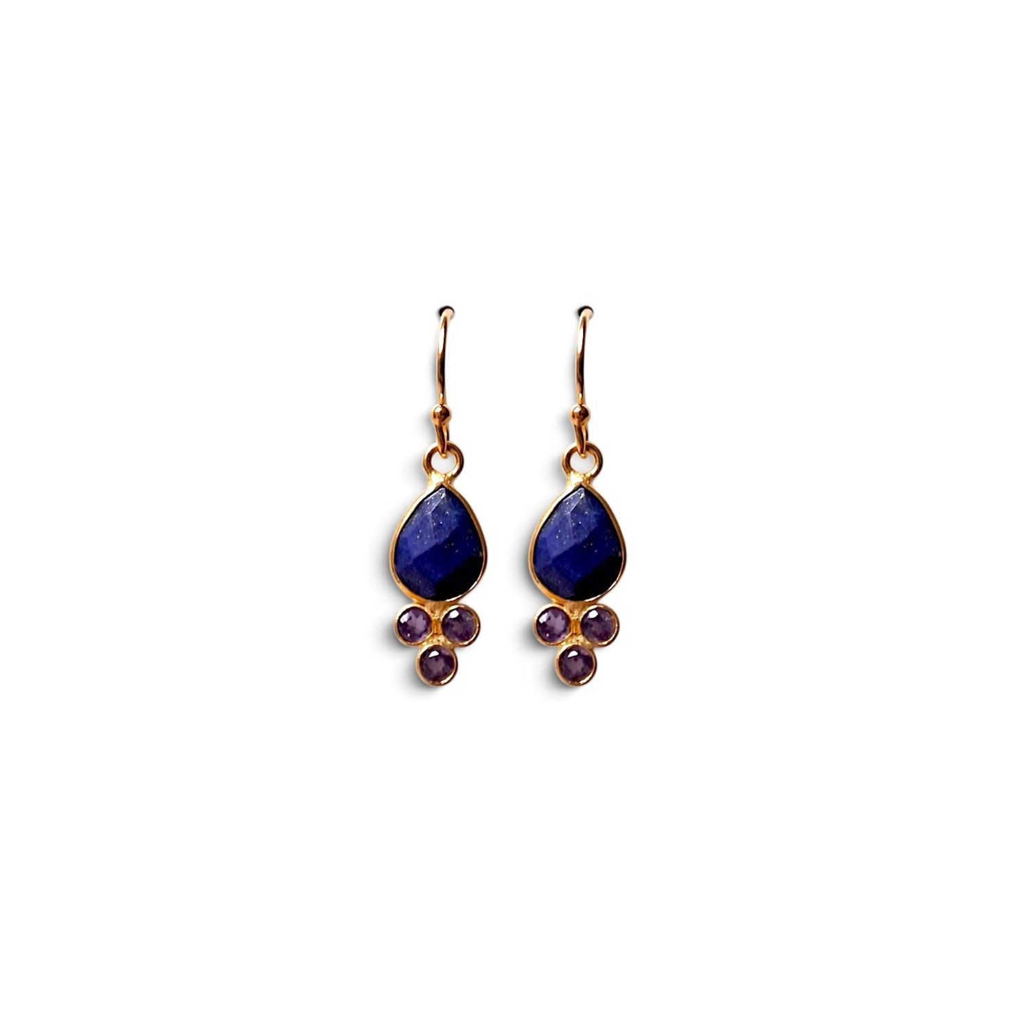 BOHO BLUE Ohrringe vergoldet