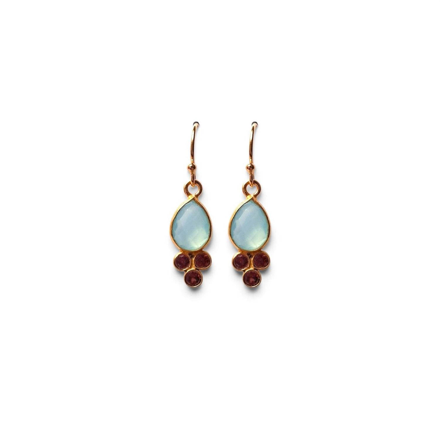 BOHO GREEN Ohrringe vergoldet