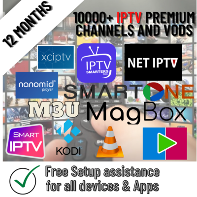 VIP Subscription - Channels and Vods Premium Quality - 12 Months