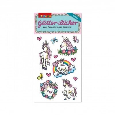 Glitter-Sticker Einhorn