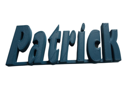 3D gedruckter Schriftzug
