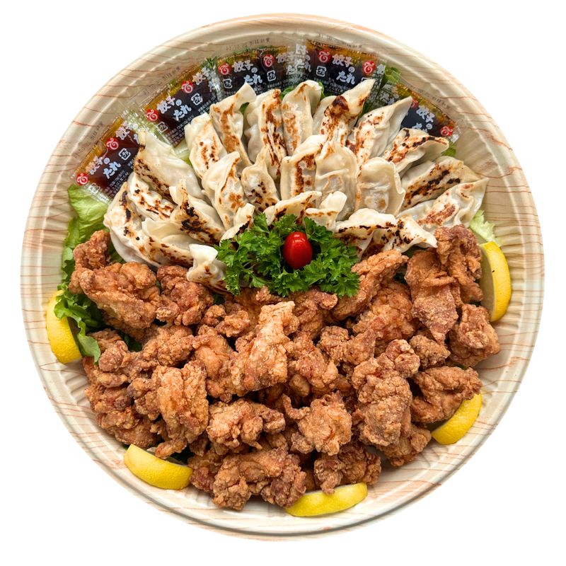 Meat Gyoza &amp; Chicken Karaage Tray