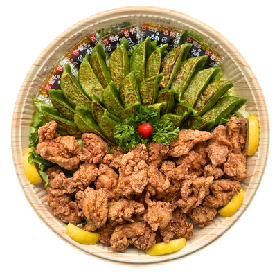 Vegetable Gyoza &amp; Chicken Karaage Tray