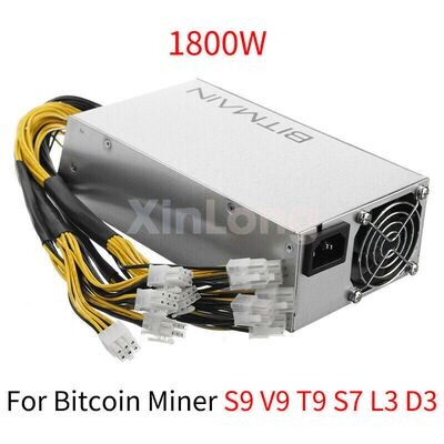 1600W For Antminer APW3++ PSU Power Supply Bitmain D3 S9 S7 L3 B3 X3 T9 Original
