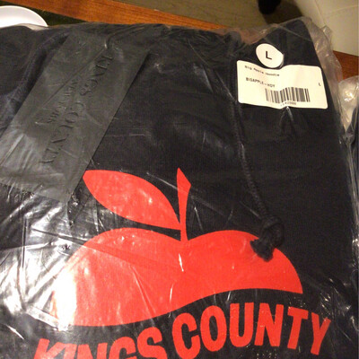 Kings County Hoody Red On Black - L