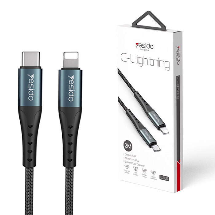 Cable yesido c-lighting fast charge 2m