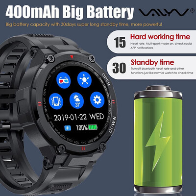 Smart watch K22 black color
Battery lasts for 15 days
(Call - logos - put a photo behind - pulse and steps measurements - install the straps of Huawei and Samsung watches measuring 22 mm)