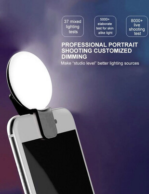LED light for selfie photography 3 degrees, high quality, light weight