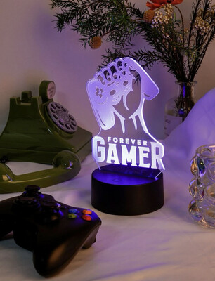 Lighting decor for gamer lovers in more than one color (Gamer Forever)