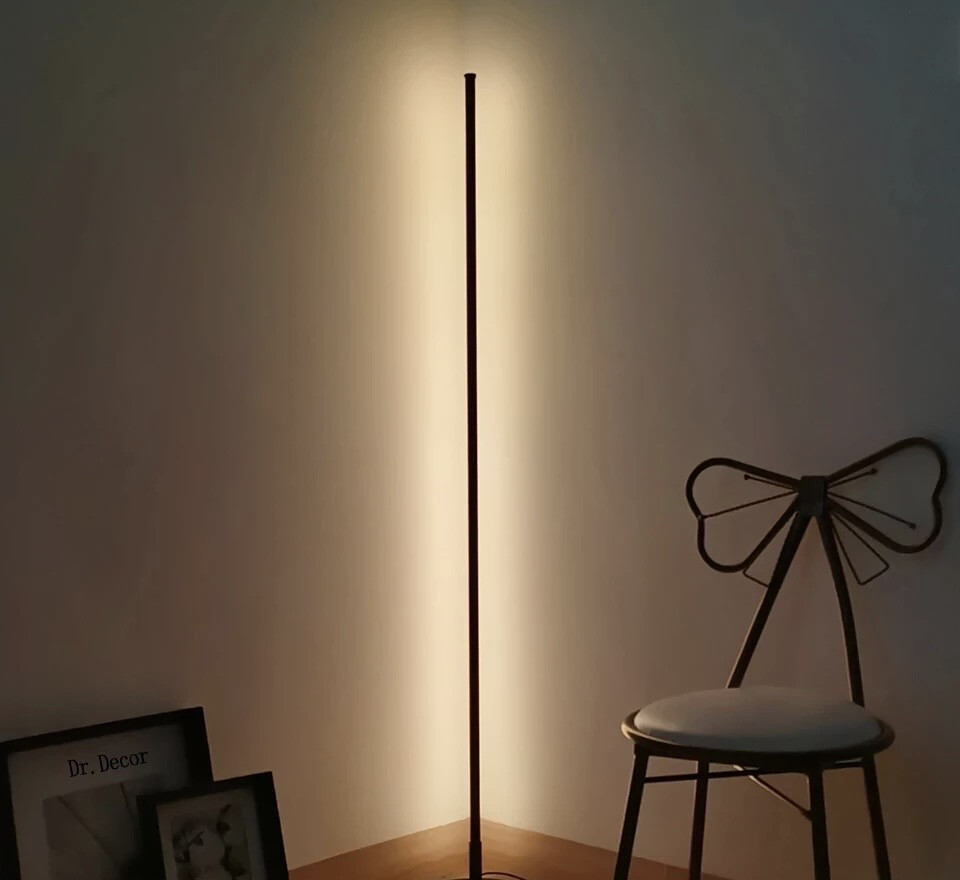 corner floor lamp led 144 - centimeter  with remote control and the ability to control from the phone