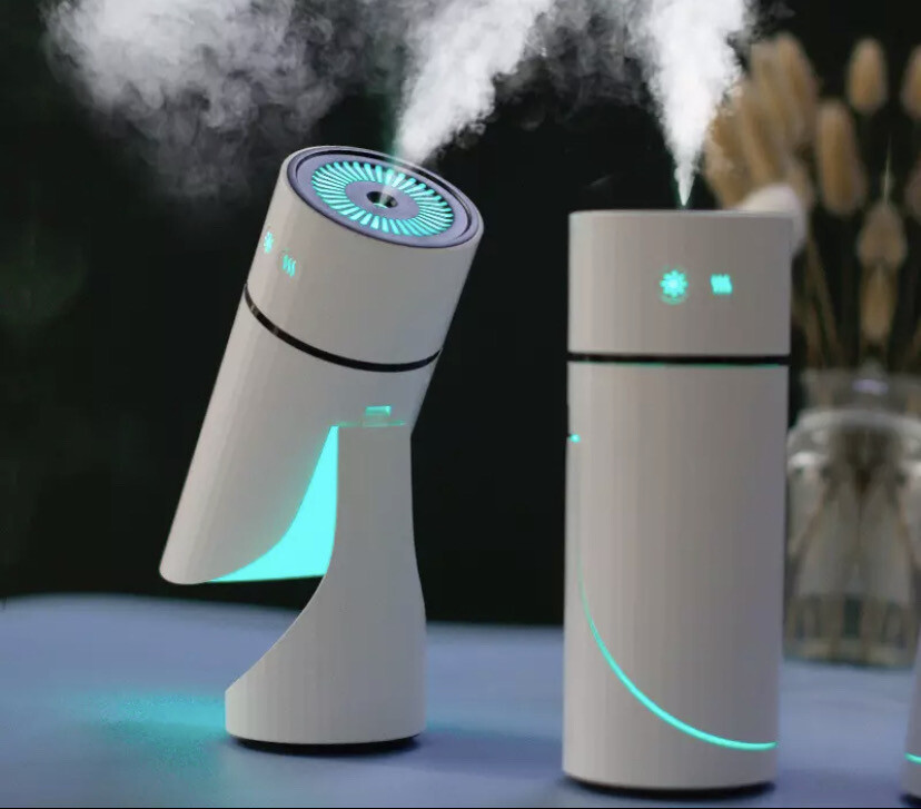 humidifier portable with light charge to 3.5 hour white color