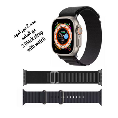 The watch is the closest to the Apple Ultra
Size 49 Water Resistant Wireless Charging
2 straps  in the box of your choice
(contact, notifications, backgrounds from your phone, measurements, touch response speed,)