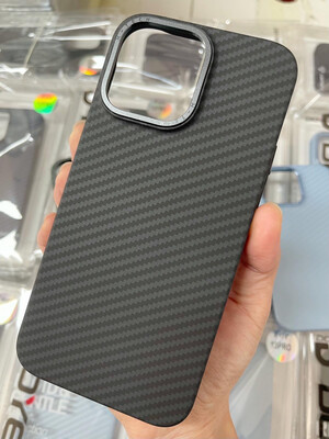 Carbon Fiber case in Black and Purple Colors Strong Protection Perfect Weight Protrusion in the corners of the camera