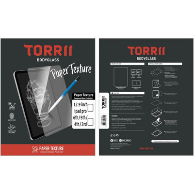 Torrii BODYGLASS japanese Paper Texture glass for iPad Pro 12.9″ Clear