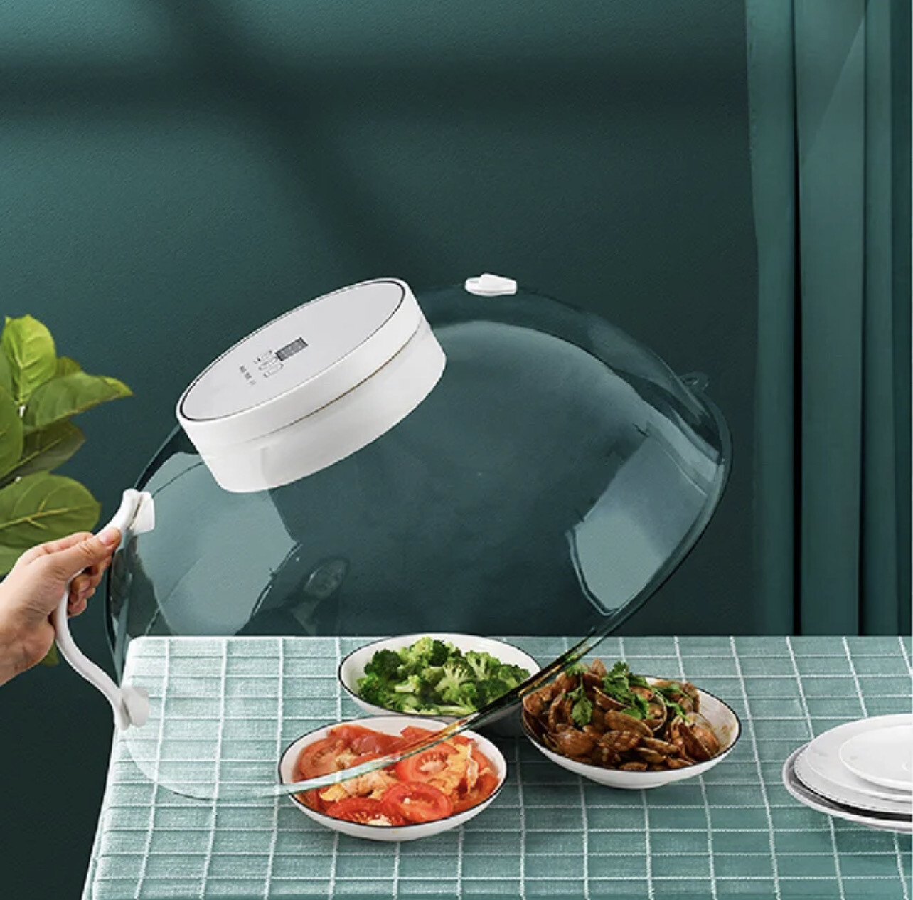 Electric heater 4 in 1 for food, temperature up to 90.  Light in weight, practical, healthy, and sanitary for utensils