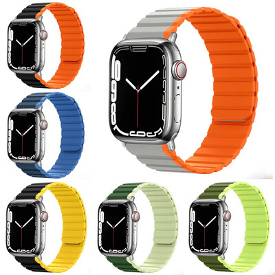 Apple watch strap, two-color magnet, with a line of size 42-44-45-49, and Huawei and Samsung watches, size 22 mm