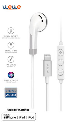wewe earphones single  Universal designed  Cann used left / right  Apple MFI Certified  Warranty 18 months