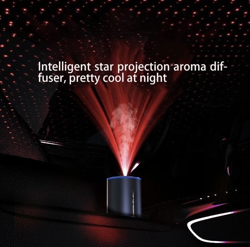 The most luxurious perfume humidifier with car décor lighting gives the shape of rose charging