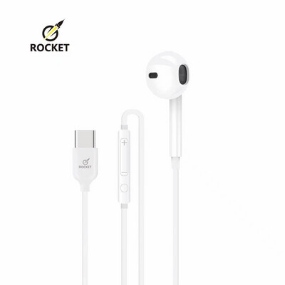 One-sided headphone for the right ear, Type C Clear sound quality and high-definition microphone with control buttons for iPhone 15 and devices that support Type C. Two-year warranty