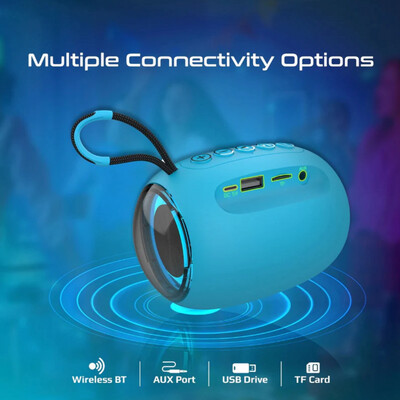 Promate capsule wireless speaker, high sound quality, with lighting control