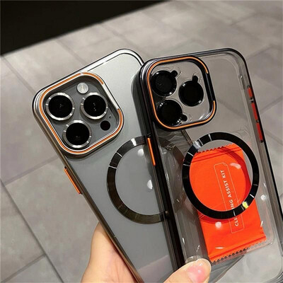 ‏case magSafe Magnetic Wireless Charging Cover in distinctive and new colors, with camera protection and a comfortable phone stand