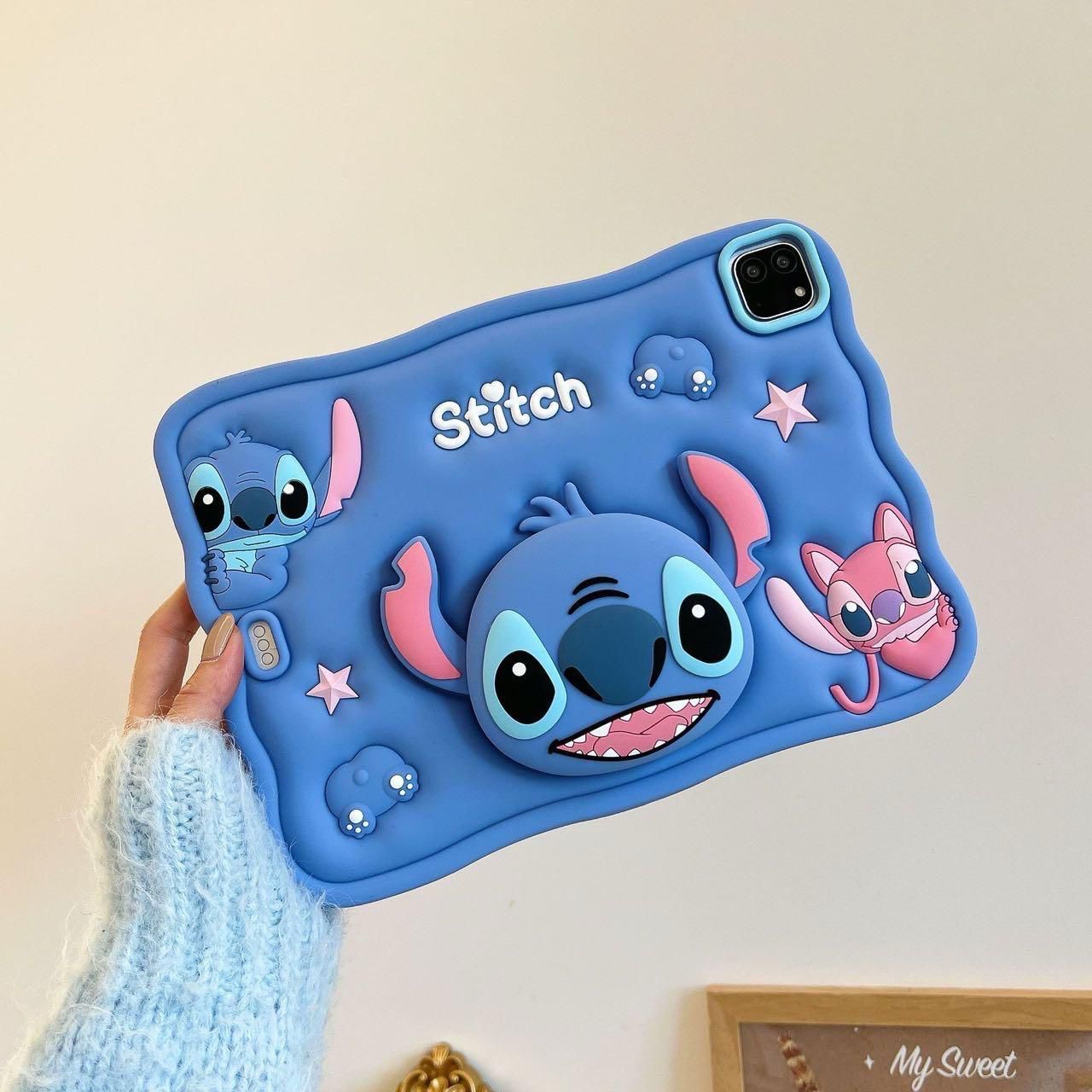 Ipad case stitch with stand and grip good protection