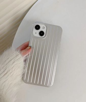 Silver case protection striped you can put stickers 
