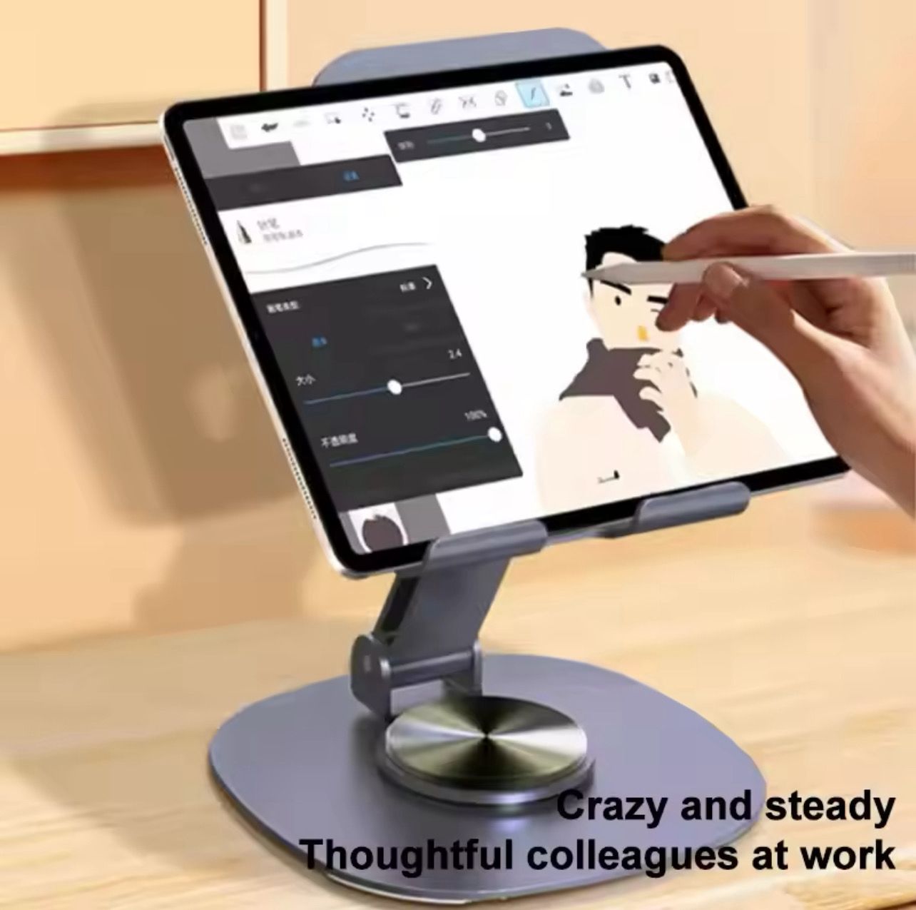 Desktop phone holder metal heavy duty for phones and tablets 