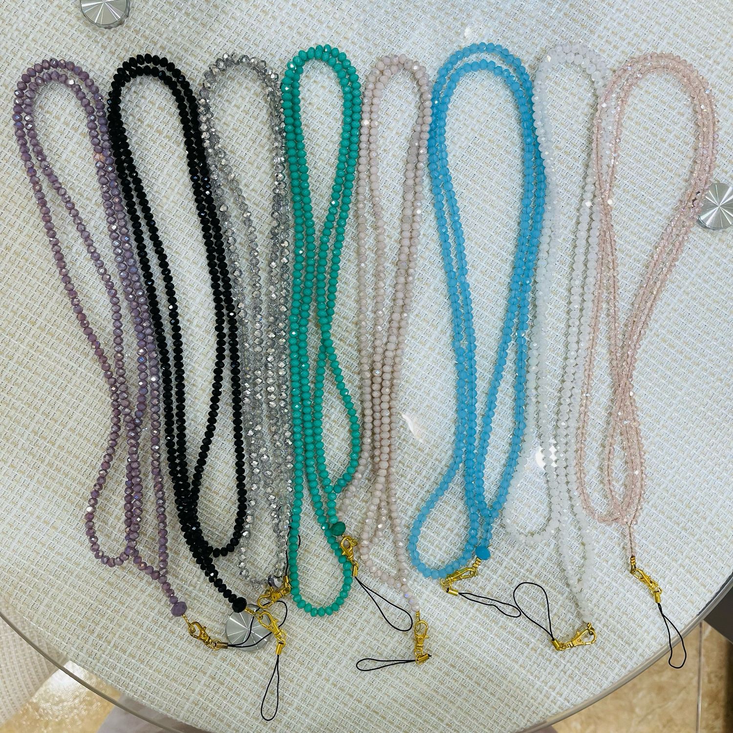 Phone hanger straps thread in distinctive shapes handmade 
