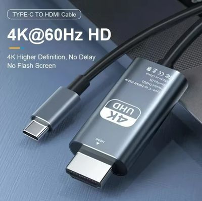 Cable HD Type C Transfer Phone on TV Length 2 meters ultra hd 2k+4k
