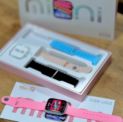 Hi-Q watch similar to Apple, size 41, pink color, for women, for small hands, with 4 straps in the box